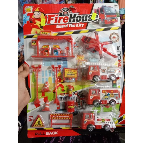 set mobil pemadam kebakaran