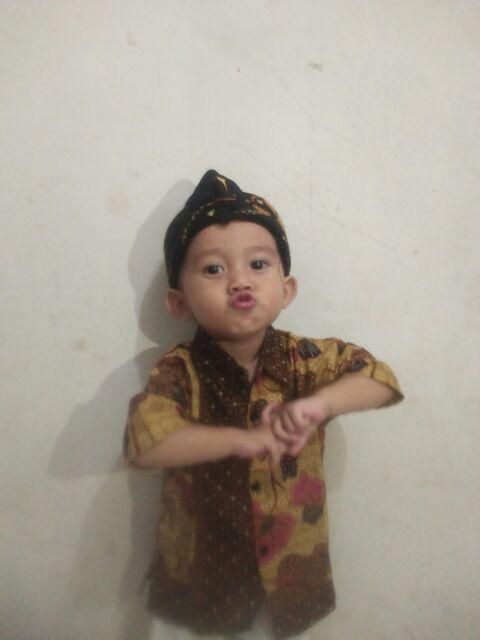 Topi Blankon Blangkon Motif Corak Batik Balita Anak Khas Jawa