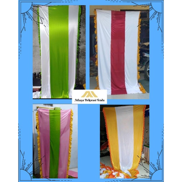 BEST SELLER  Tirai Tiang Tenda/Dekorasi Tiang Tenda/ Penutup Tiang Tenda Dekorasi