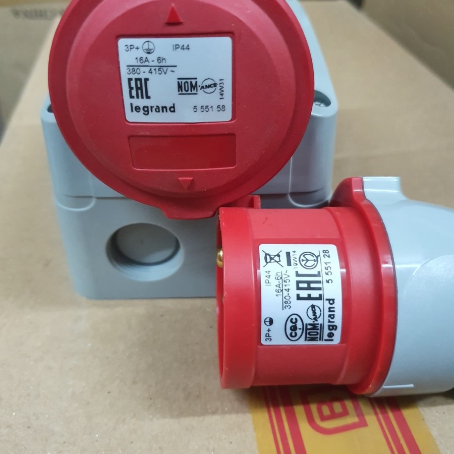 PLUG SOCKET 3P 3PHASE 4PIN 16A / 32A 3P+E SET LEGRAND