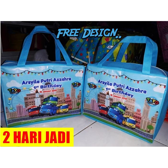 TAS ULTAH ANAK GAMBAR TAYO RESLETING