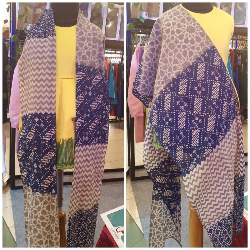 Syal Batik Indigo Warna Alam