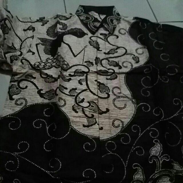Kemeja Batik Pria Motif Morena Abu2