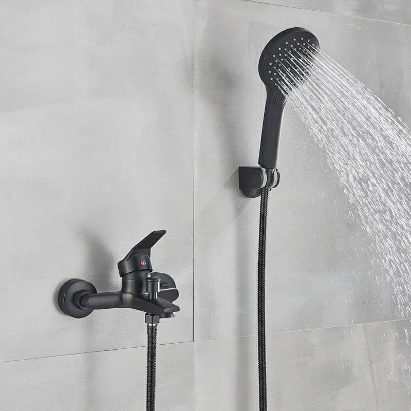 Kran bathub panas dingin 2 lubang Kran Air Kran Shower Kuningan/Stainless