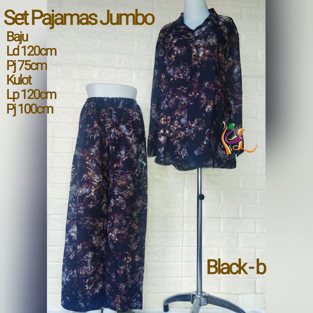 Setelan Pajamas Smoke Tie dye LD 120 Set piyama