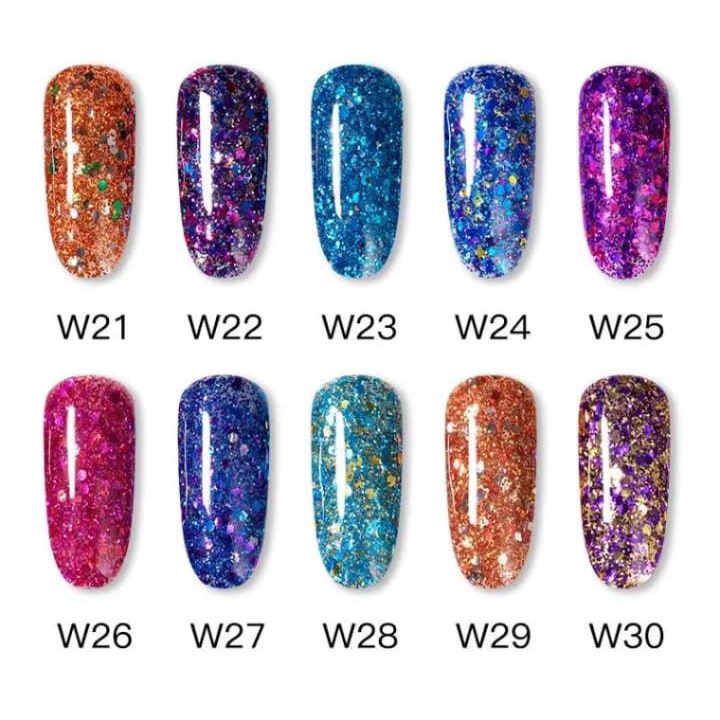 (W01-W50)Rosalind Glitter Series 7ml / Rosalind UV Gel Polish Glitter / Kutek Gel / UV Gel Polish Glitter