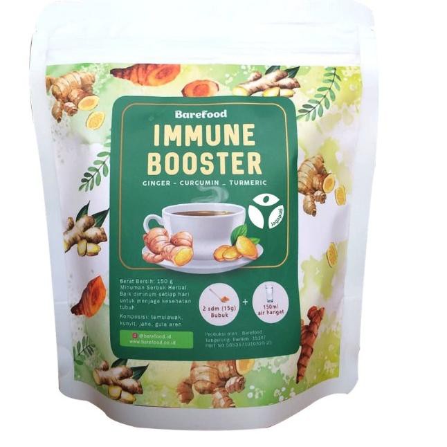 

[COD] Barefood Immune Booster 150gr - Jamu Sehat - Minuman Jahe Temulawak Kunyit Gula Aren - Tradisi