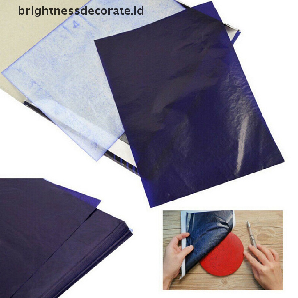 100 Lembar / Set Kertas Stensil Hectograph Bahan Karbon Warna Biru Tua Ukuran A5