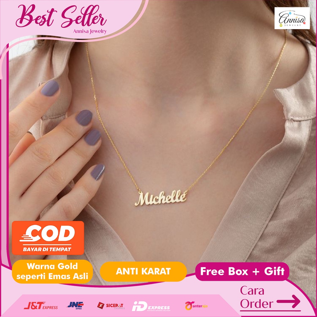 Kalung Nama Titanium Best seller