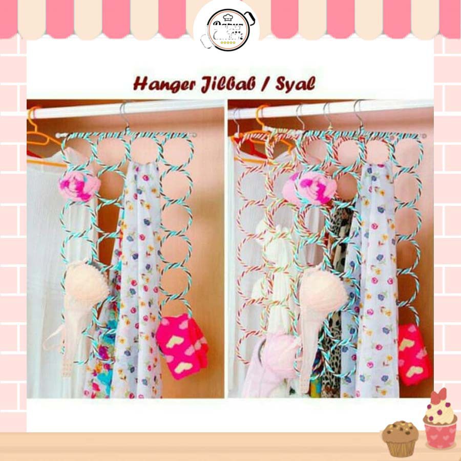 Hanger Jilbab Syal 28 Ring/Hanger Serbaguna/Gantungan Jilbab