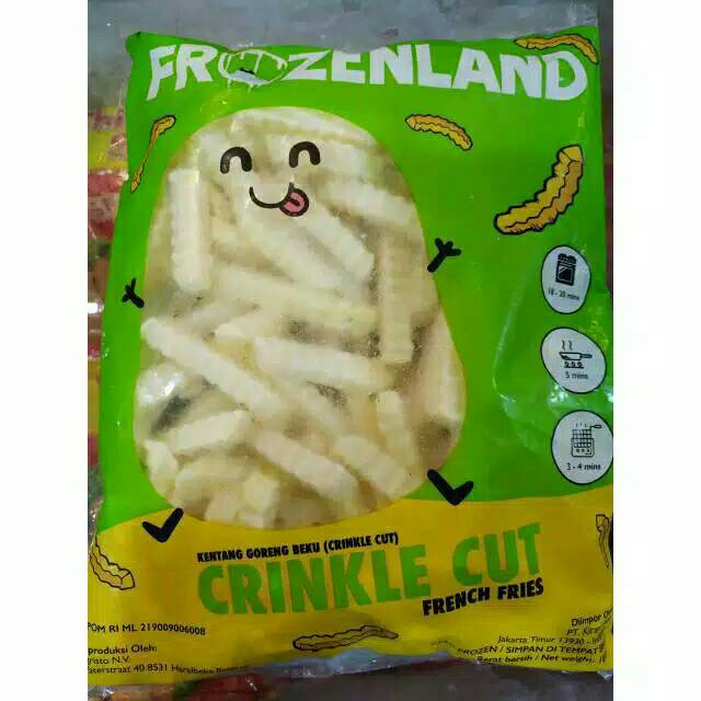 

Frozen Land Kentang Crincle Cut 12mm 1Kg Frozenfood