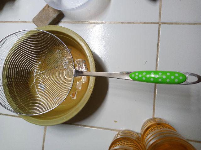 Serok Stainless Pegangan Warna / Jagung 22 Cm