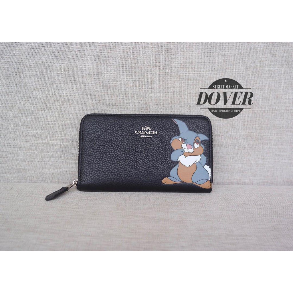 Coach X Disney Thumper Pouch Zip Pebble Leather - ORIGINAL 100%