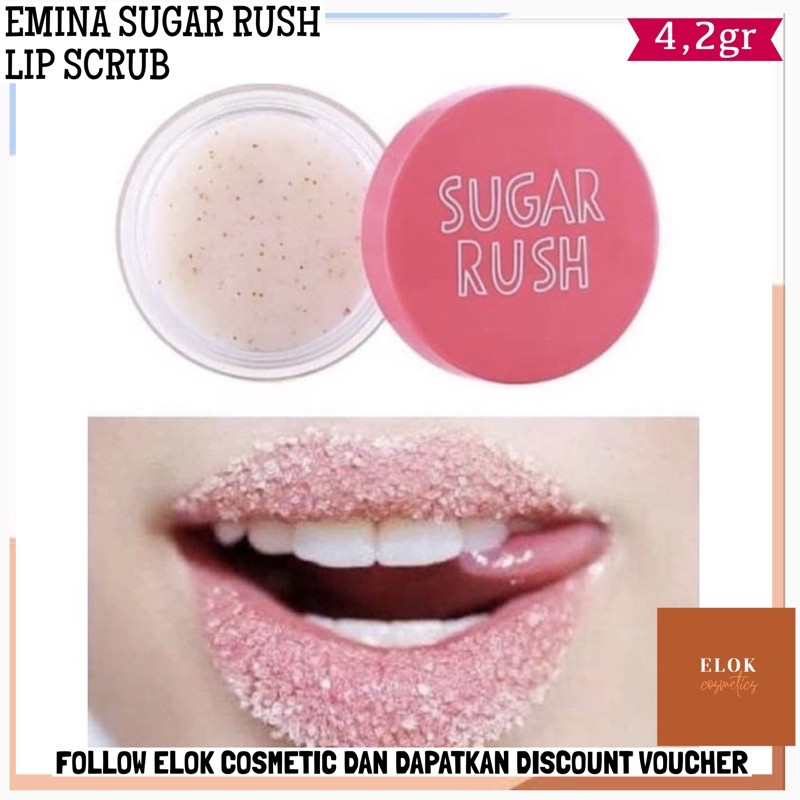 Jual ELOK EMINA SUGAR RUSH LIP SCRUB 4,2GR LIP BALM Shopee Indonesia
