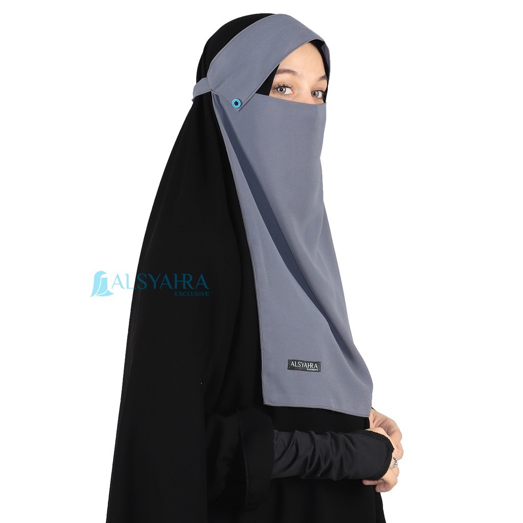 ALSYAHRA EXCLUSIVE NIQAB PONI KANCING RAUDHAH SIFON PREMIUM