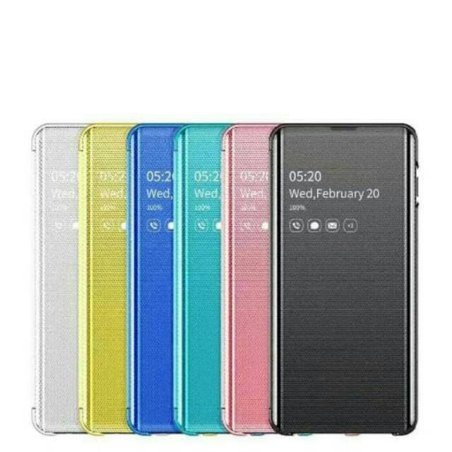 Terbaru!!! Clear view cover standing flipcover casing samsung note 10 plus 2019