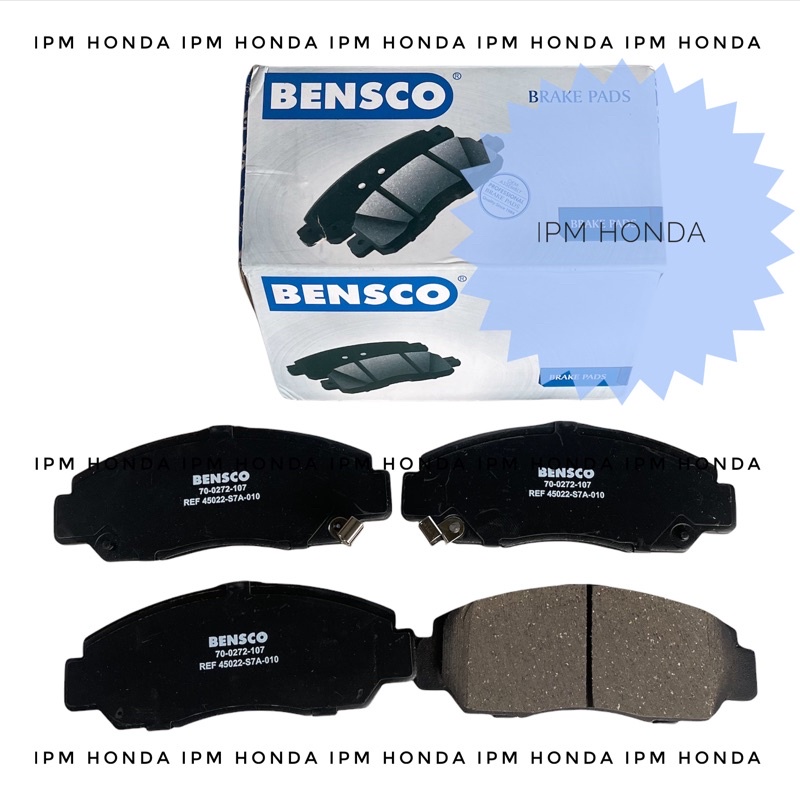 45022 S7A Bensco Brake Pad Kampas rem Depan Honda Civic FD FD1 FD2 2006-2011 FB FB2 2012-2015 Accord CM5 2003-2007 CP2 2008-2012 Stream 2.0 2000cc 2002-2006 Odyssey RA6 RA8 2000-2003 RB1 2004-2008 RB3 2009-2013 BRV 2015-2021