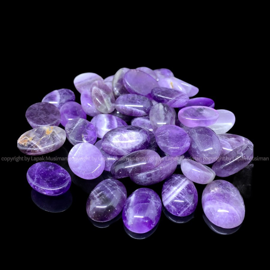 [Bayar di Tempat] Batu Kecubung Ungu Amethyst Asli Natural