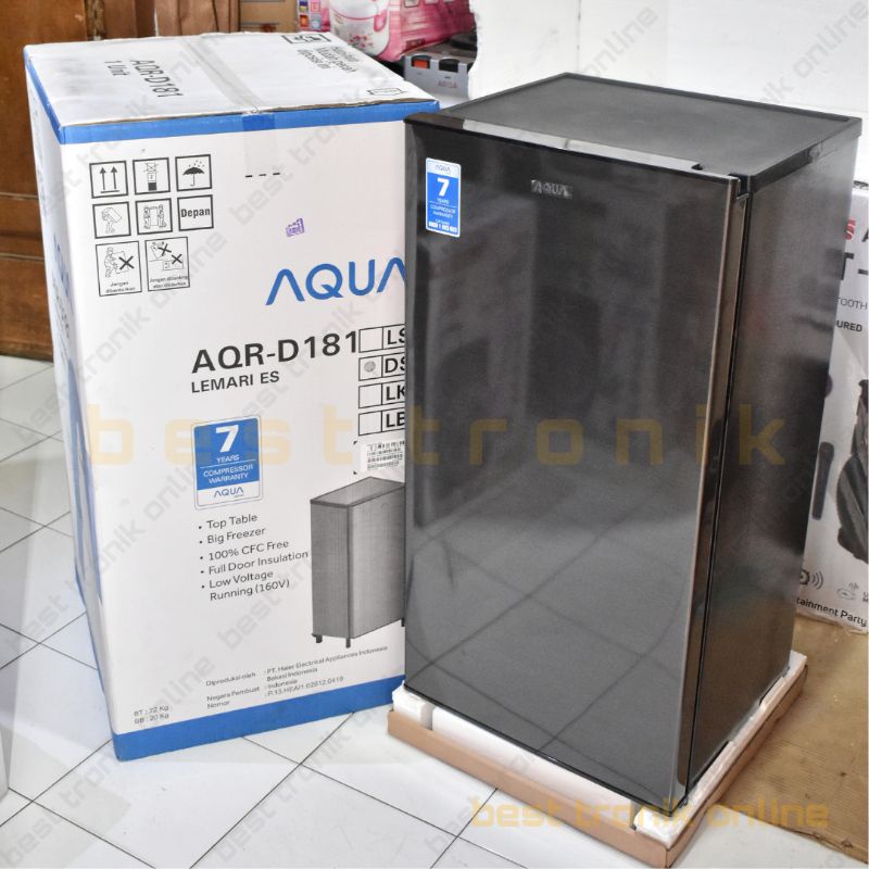 Kulkas 1 pintu Aqua Aqr D 181 DS