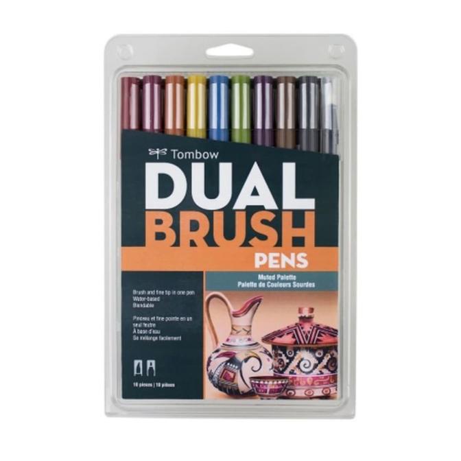 

[[COD]] Tombow ABT Dual Brush Pen Color Set 10 Muted Palette BERGARANSI Kode 859