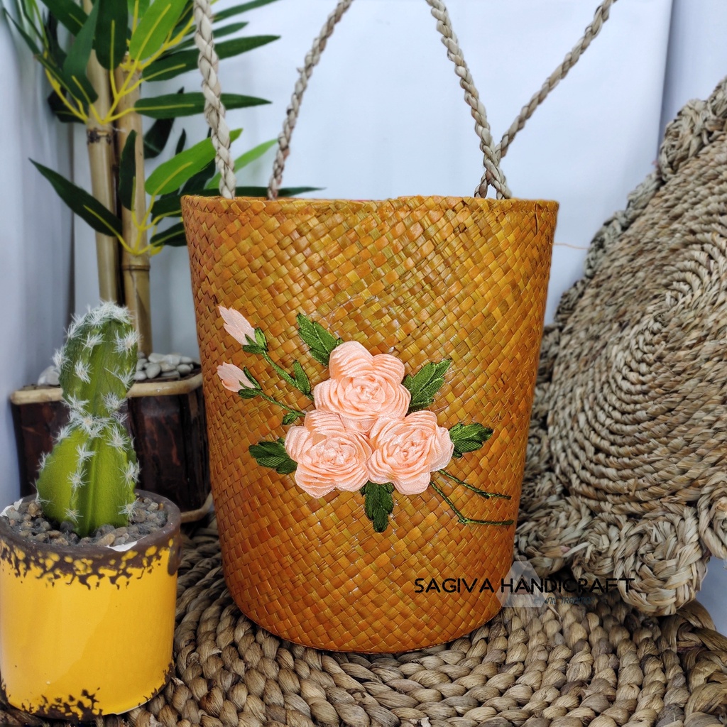 Hampers Sulam Anyaman Pandan Jinjing Tas Kemasan Kue