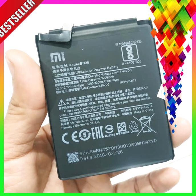 PROMO BATERAI XIAOMI REDMI 5 BN35 ORIGINAL BATERAI BN 35 BERKUALITAS