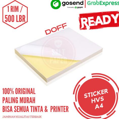 

KERTAS STIKER HVS A4 - ISI 500 LBR / KERTAS STIKER / STICKER HVS DOFF XBV5615EA