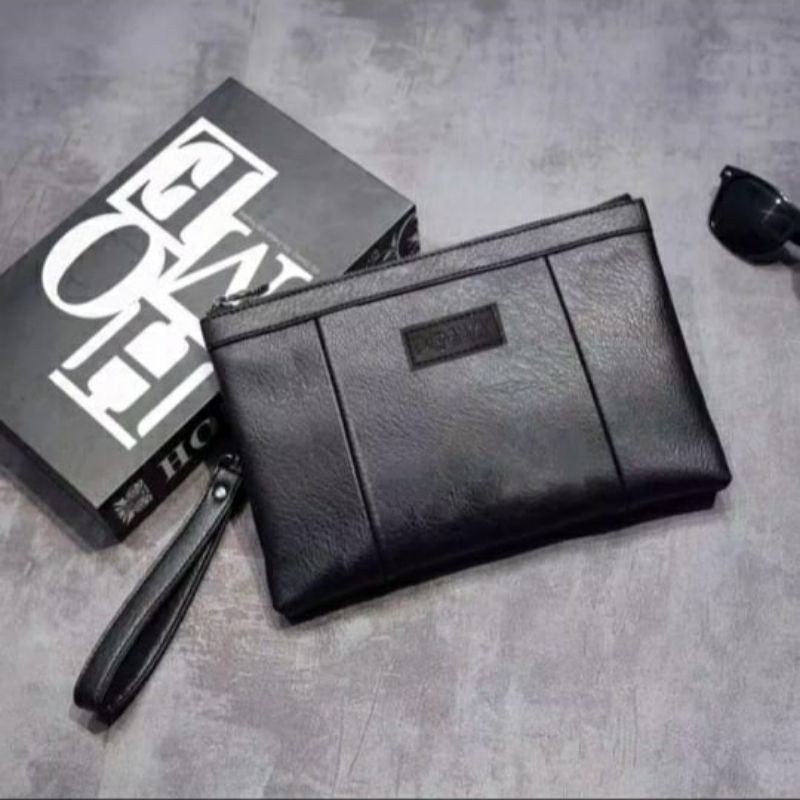 Beskam cluch bag-tas tangan kulit pu pria import / tas tangan keren tas kerja