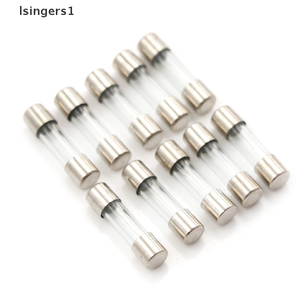 (lsingers1) 10pcs Sekring Tabung Kaca 5mm x 20mm 1.6A T1.6A 250V 1.6amp