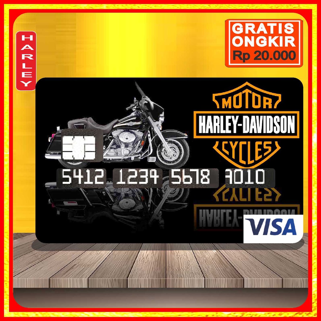 Stiker Skin Kartu Atm Card Bca Bri Harley Davidson