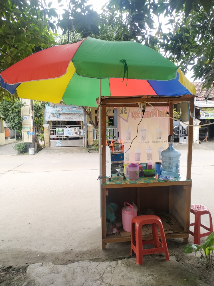 Payung Tenda / Payung Cafe / Payung Pantai Parasol Pelangi 264 Cm ( 52  )