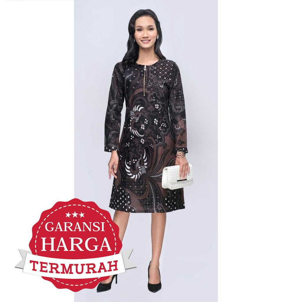 Dress Batik Wanita Baju Seragam  Formal Kerja 3215 Prastowo