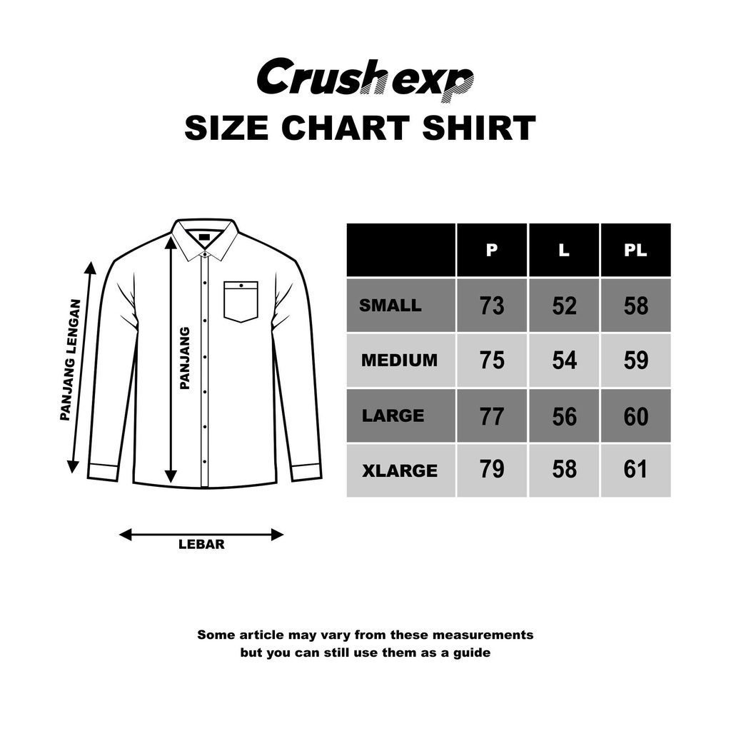 CRUSH EXP Kemeja Flanel Panjang KC00589 - BLACK