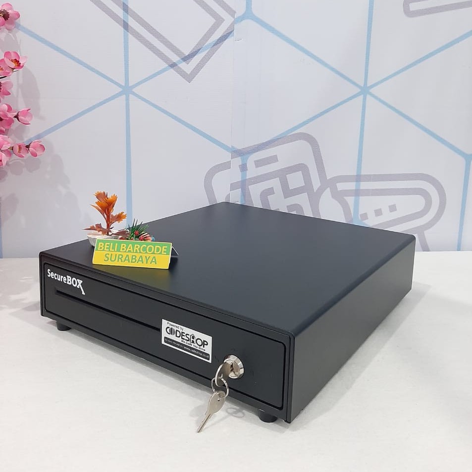 Laci Uang / Cash Drawer Mini Securebox MK 330 - MK330 Hitam 4strip