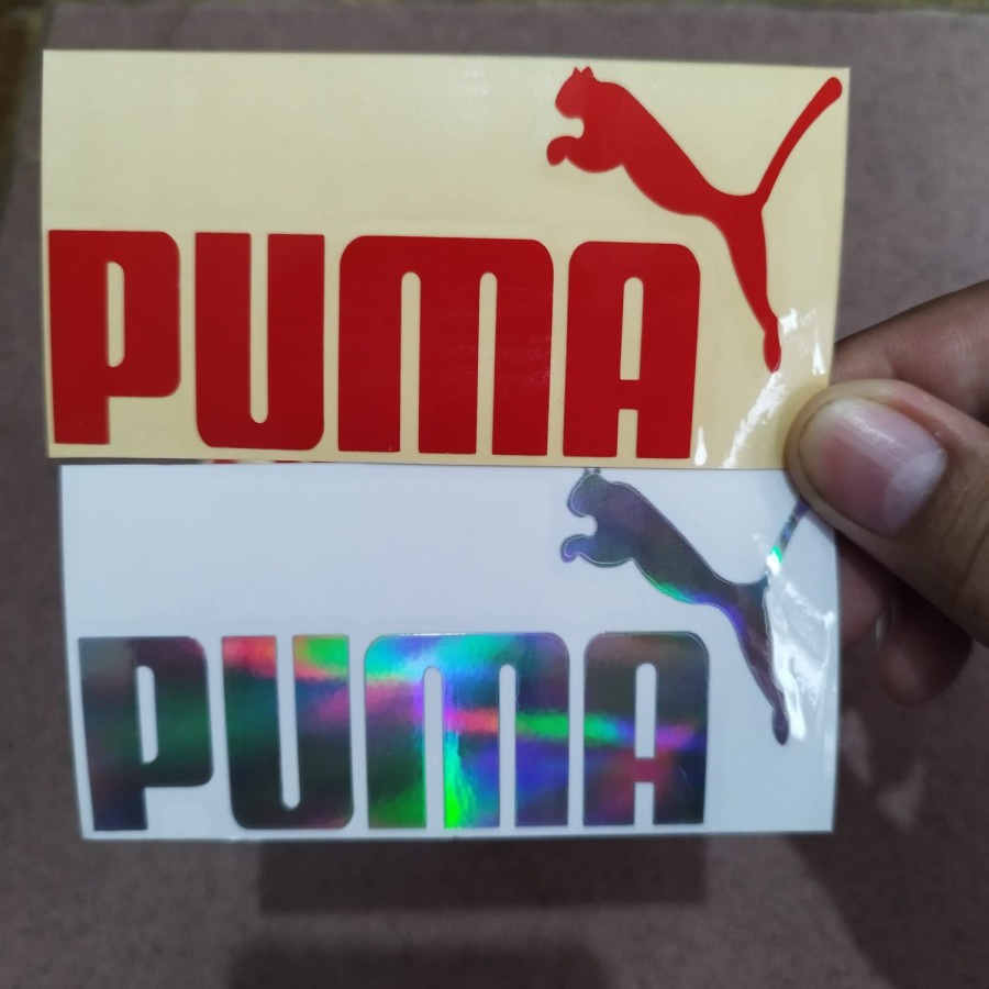 Stiker cutting sticker logo puma visor helm motor mobil laptop