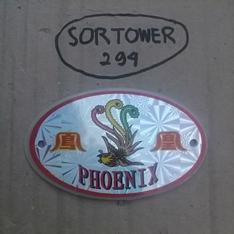 Loggo plat keranjang sepeda mini phoenix