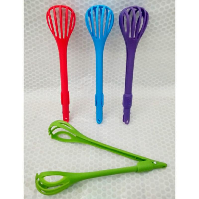 Capit Masak Multifungsi / capit masak 2 in 1 Whisk &amp; Clipper / spatula penjepit telur pengocok telur