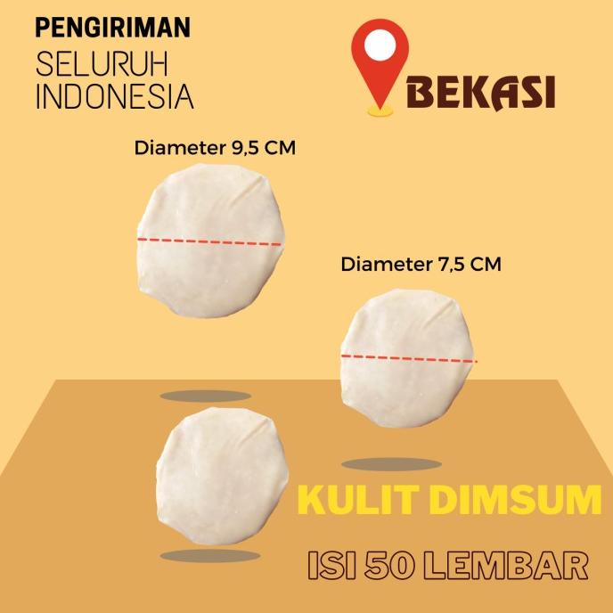 

Kulit Dimsum Goza Tipis Halal Murah Kirim Luar Kota Vacum 50 Lembar