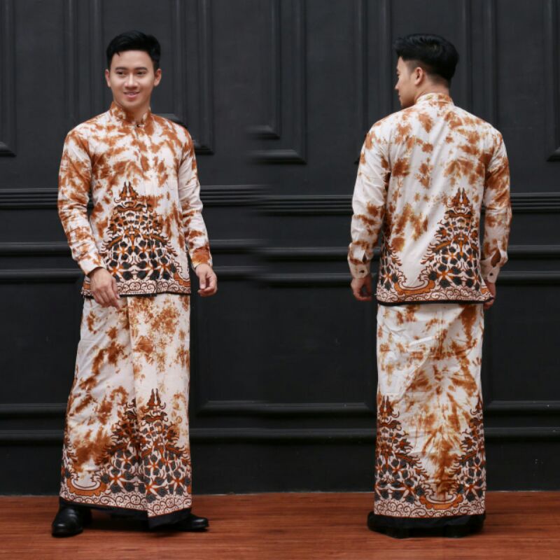 SETELAN SARUNG DAN KEMEJA KOKO MOTIF BATIK