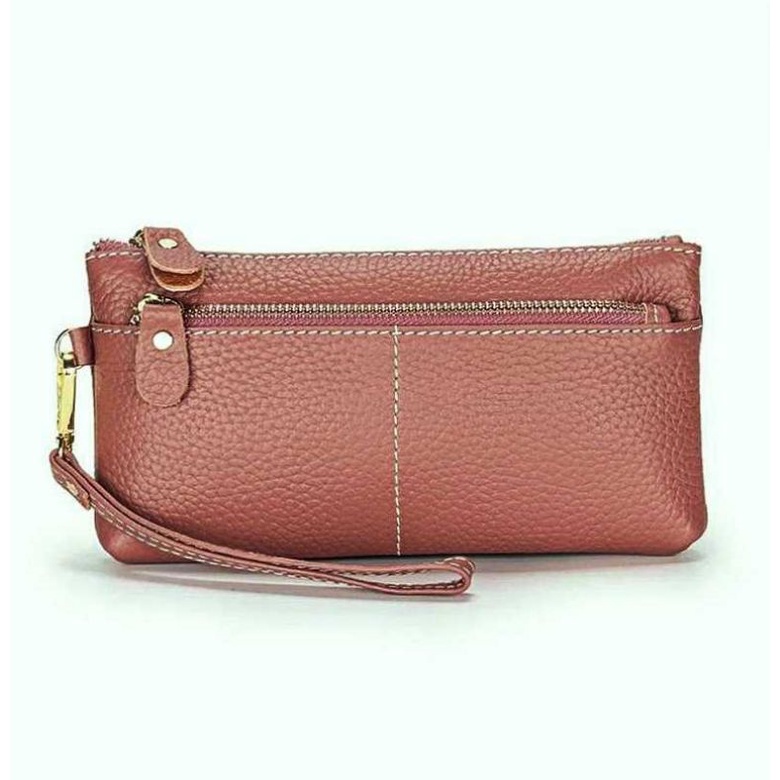 Dompet wanita KOREAN STYLE D01 Panjang Tempat Hp dan Uang Hanging wallet Papirut 2 Ruang / Resleting pouch Kosmetik makeup import Papirut terbaru