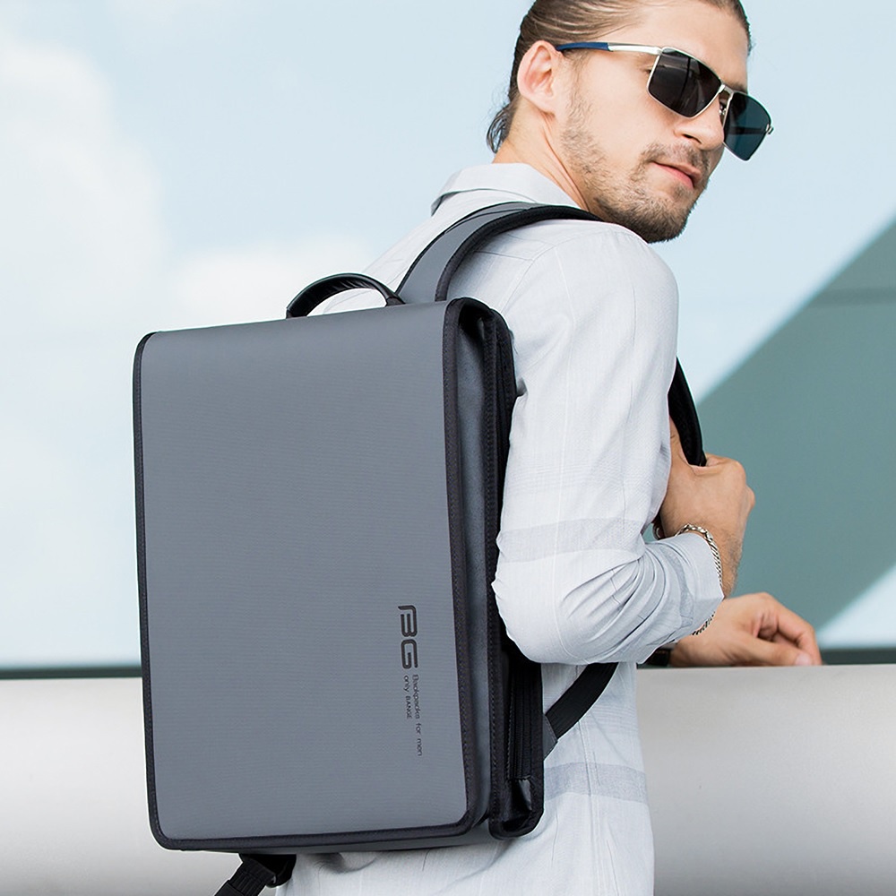 BANGE BG-7252 - Slim Shell Design Casual Laptop Backpack - Tas Ransel Pria Desain Unik