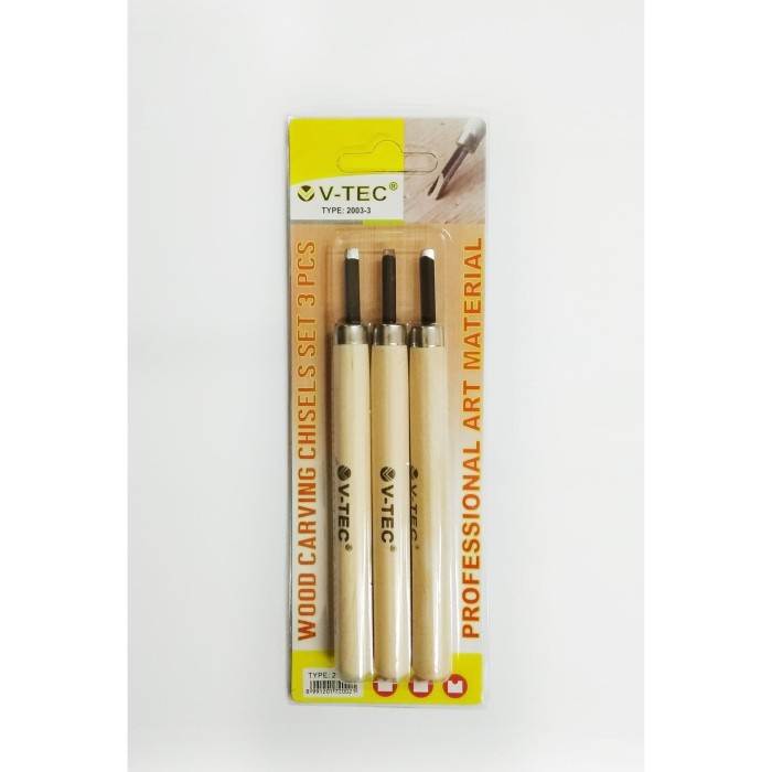 

UKIR-ALAT- VTEC V-TEC WOOD CARVING TOOLS SET 3 CUKIL KAYU PISAU UKIR VT-2003-3 -ALAT-UKIR.