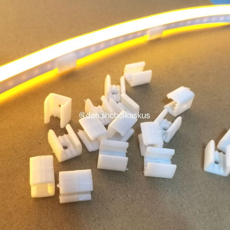 KLEM BRACKET DUDUKAN 10 PCS NEON FLEX AC 220V 220 VOLT