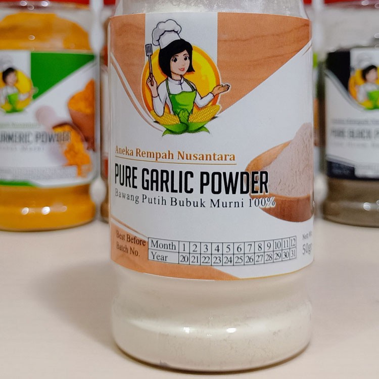 Bawang Putih Bubuk Murni 100% 50 Gr - Pure Garlic Organic Extract Powder