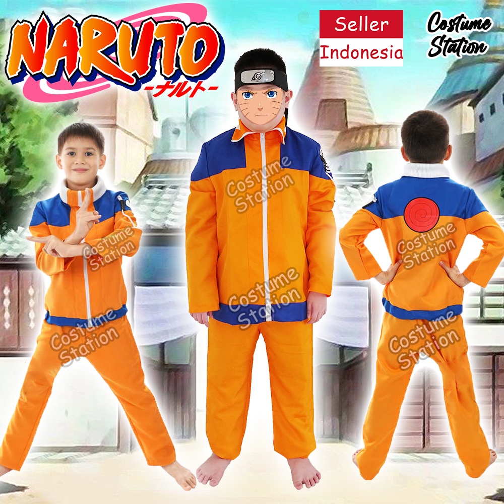 Kostum Naruto Blue / Costume Ninja Konoha Anime anak