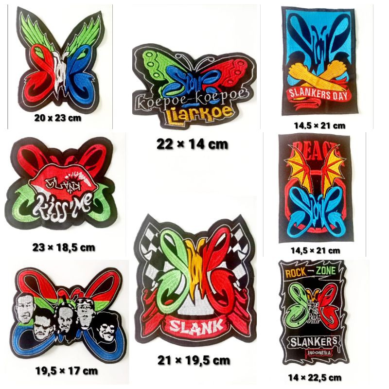 BORDIR/EMBLEM SLANK UKURAN BESAR