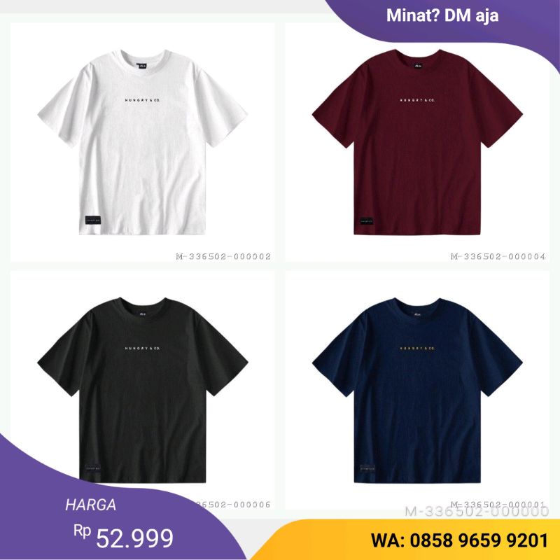 ATASAN PRIA KAOS HUNGRY & CO COTTON VDIS-336