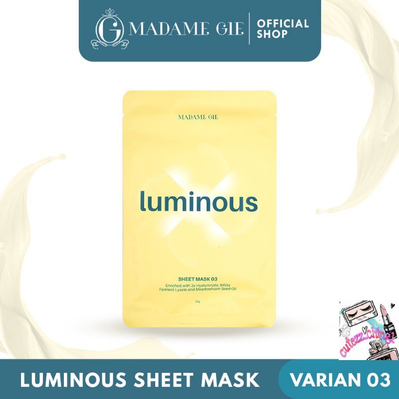 ☃️Cutezz_Ching1☃️Madame Gie Luminous Sheet Mask - Skincare Masker