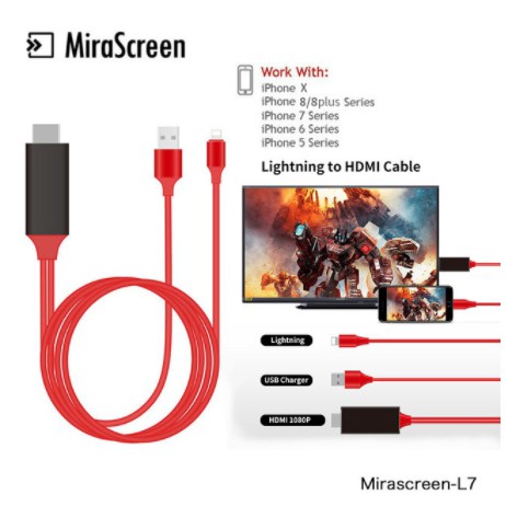 Kabel Hdmi Mira Screen Lightning