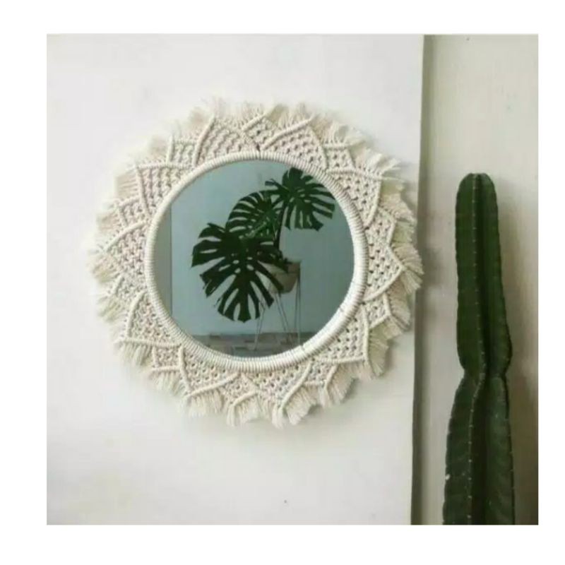 Macrame Wall Hanging Mirror
